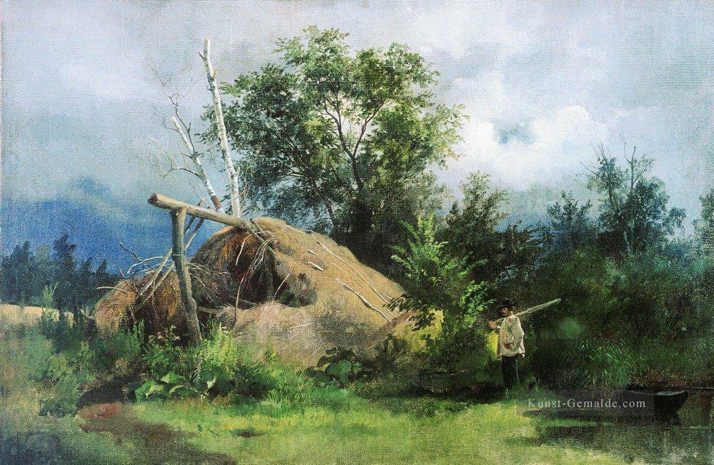 hovel 1861 klassische Landschaft Ivan Ivanovich Bäume Ölgemälde